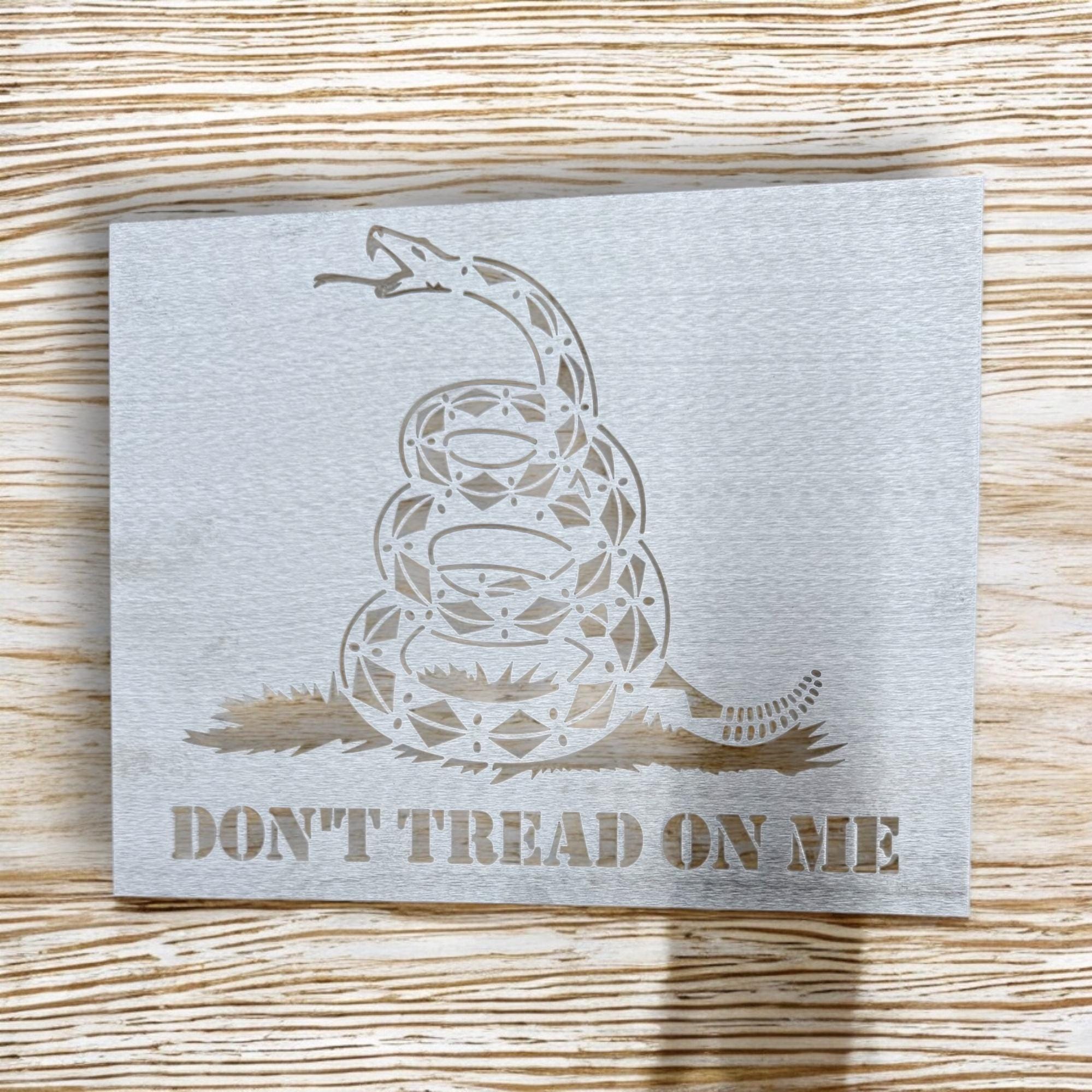 Gadsden Flag Stencil: Laser Cut Steel or Aluminum - Don't Tread On Me