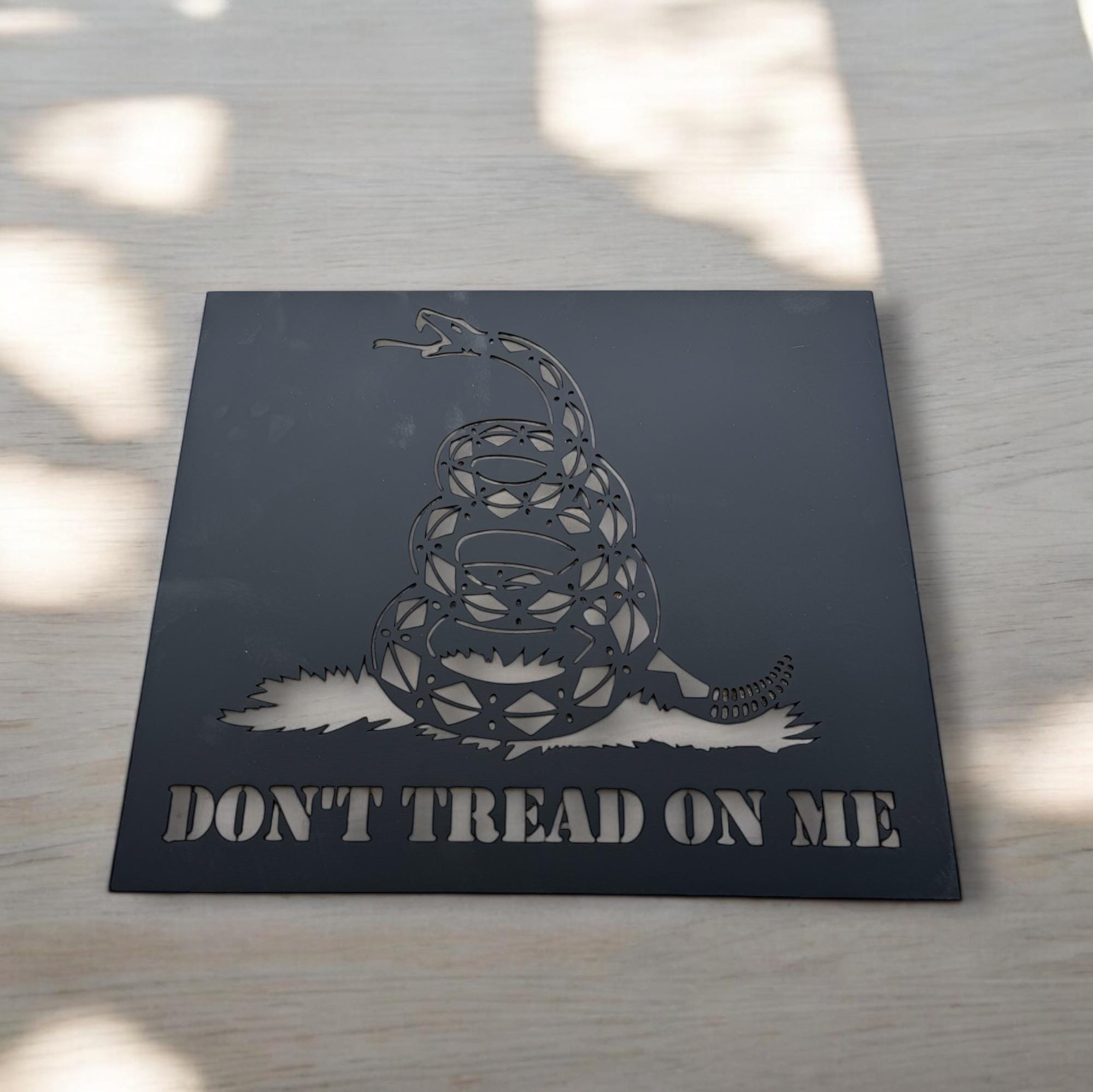 Gadsden Flag Stencil: Laser Cut Steel or Aluminum - Don't Tread On Me