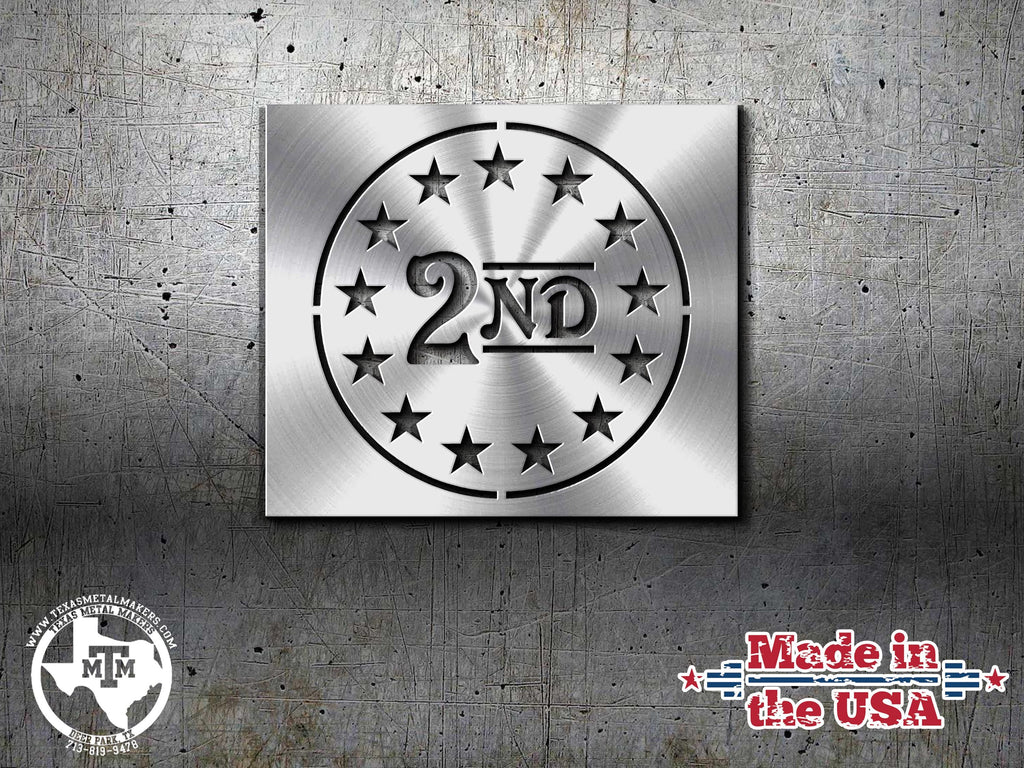 Betsy Ross 13 Star Stencil: Steel or Aluminum, 2nd Amendment
