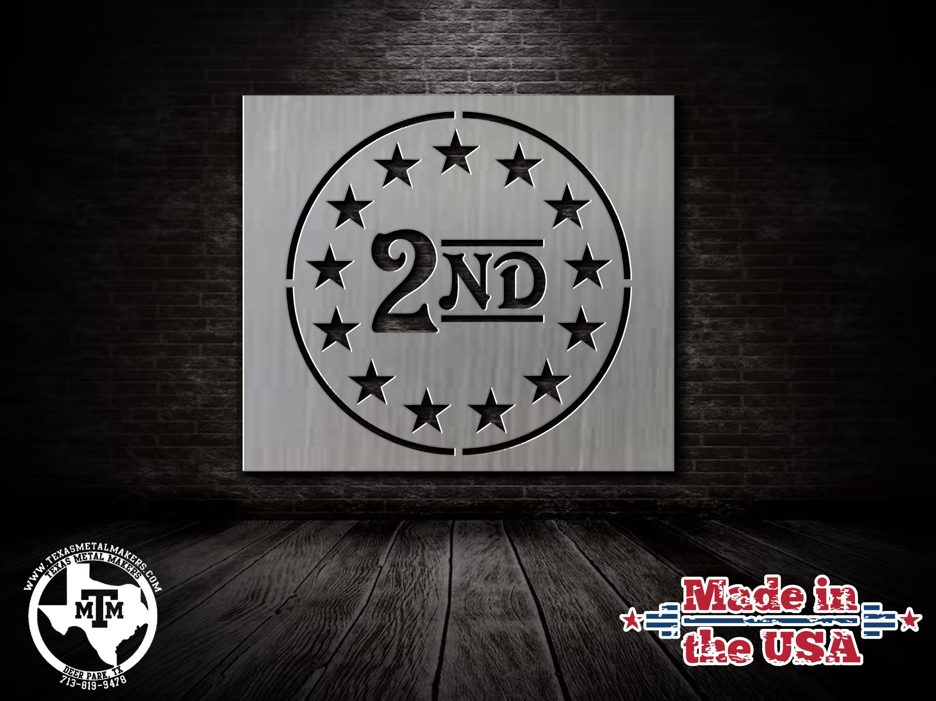 Betsy Ross 13 Star Stencil: Steel or Aluminum, 2nd Amendment