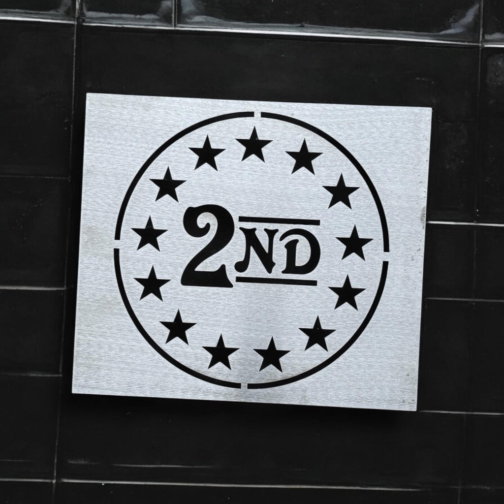 Betsy Ross 13 Star Stencil: Steel or Aluminum, 2nd Amendment