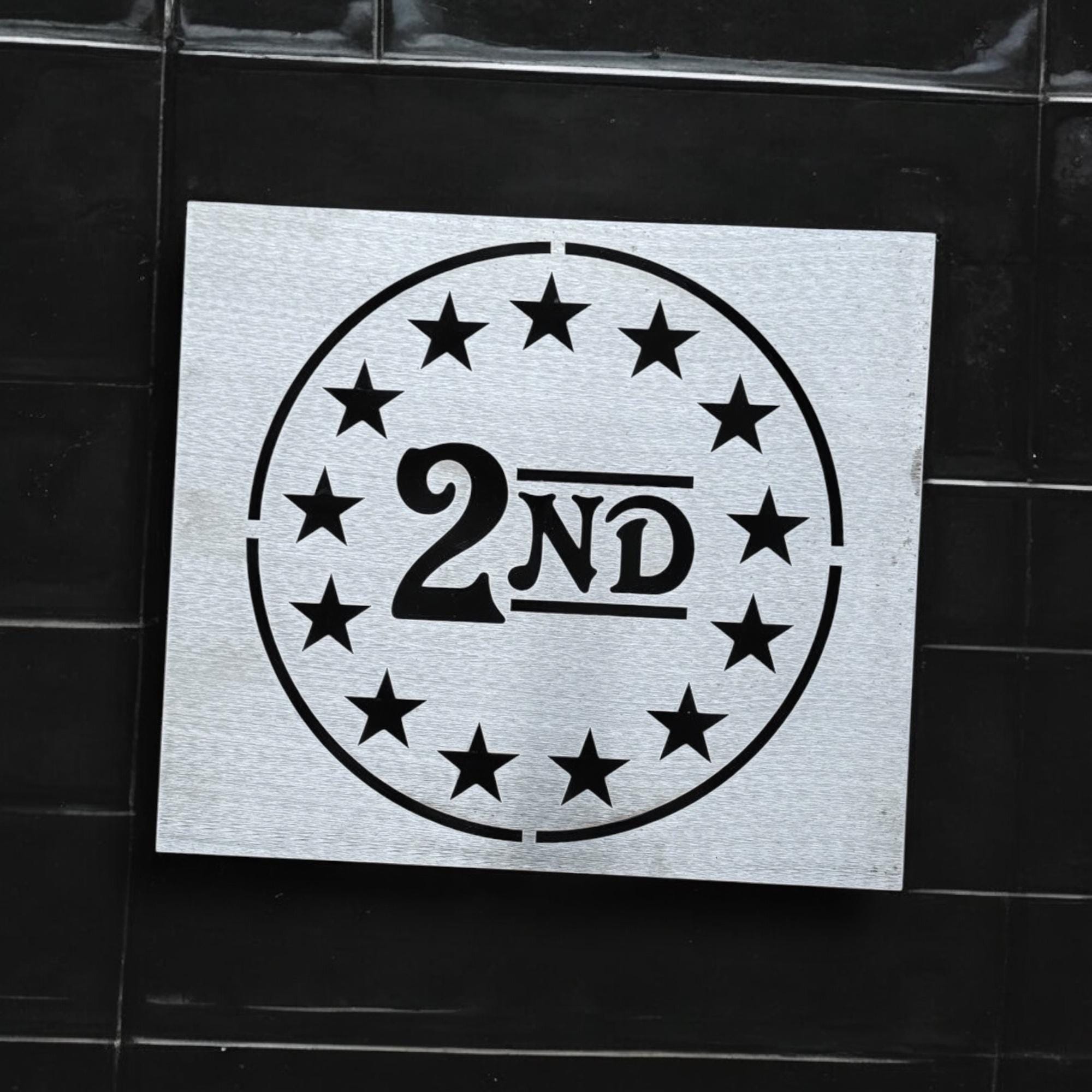 Betsy Ross 13 Star Stencil: Steel or Aluminum, 2nd Amendment