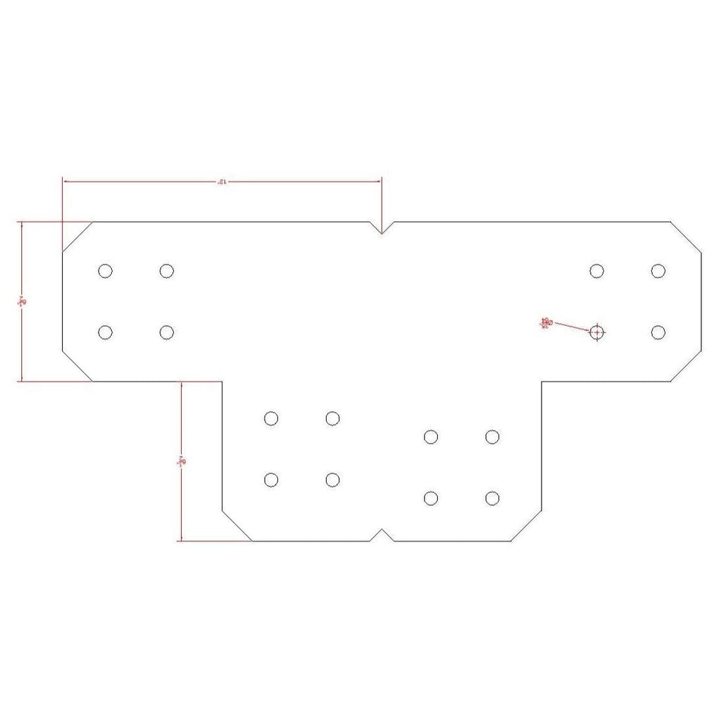Chamfered Design Corner Bracket for 8" Post, 8x8 Corner Support Bracket, 8x8 Pergola Bracket, 8 inch Post Bracket, 8x8 Corner Bracket