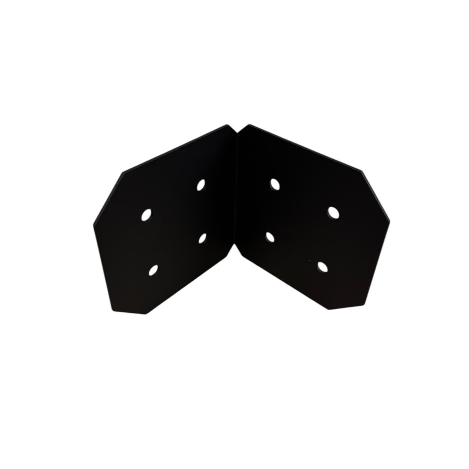 8x8 Chamfered 90 Degree Steel Bracket - Wood Post Pergola Support