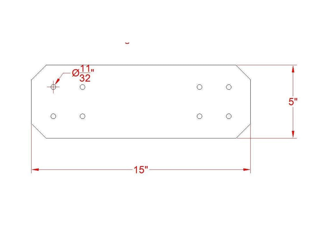 Chamfered Design Straight Bracket for 6x6 Post, 6x6 Support Bracket, 6 Inch But Plate, Pergola Bracket, 6 Inch Post Bracket, Truss Plate