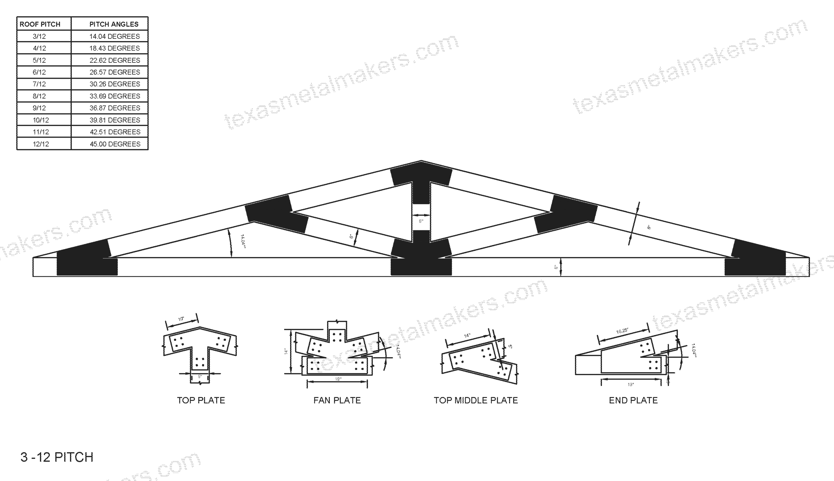 Structural Design Timber Truss Brackets for 6x6 Posts, 6" Timber Truss Bracket