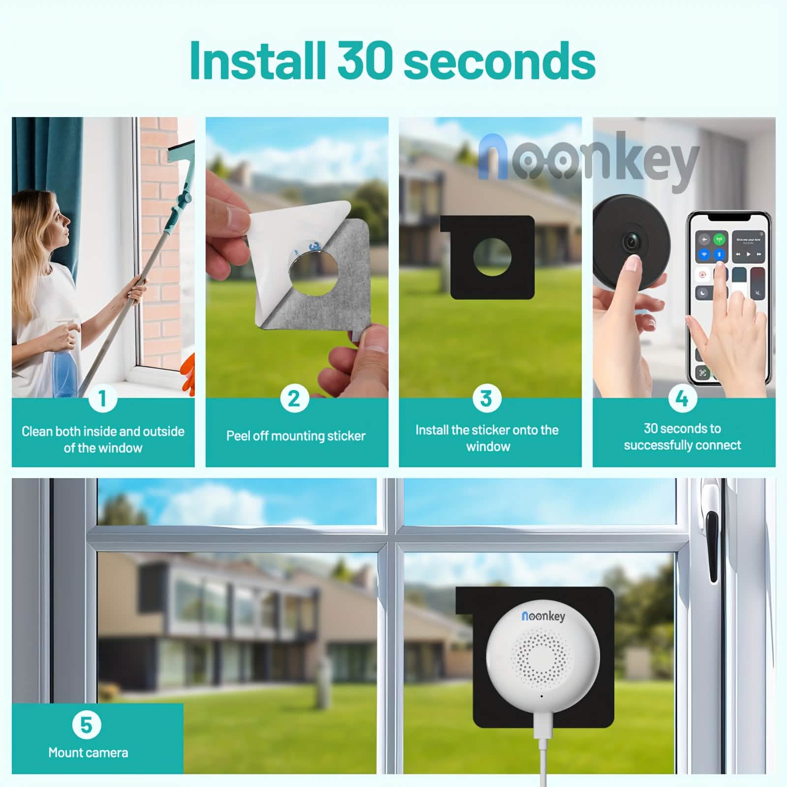 2K Wireless Indoor Camera – 5GHz & 2.4GHz WiFi ChroMax AI Color Night Vision 24/7 Recording