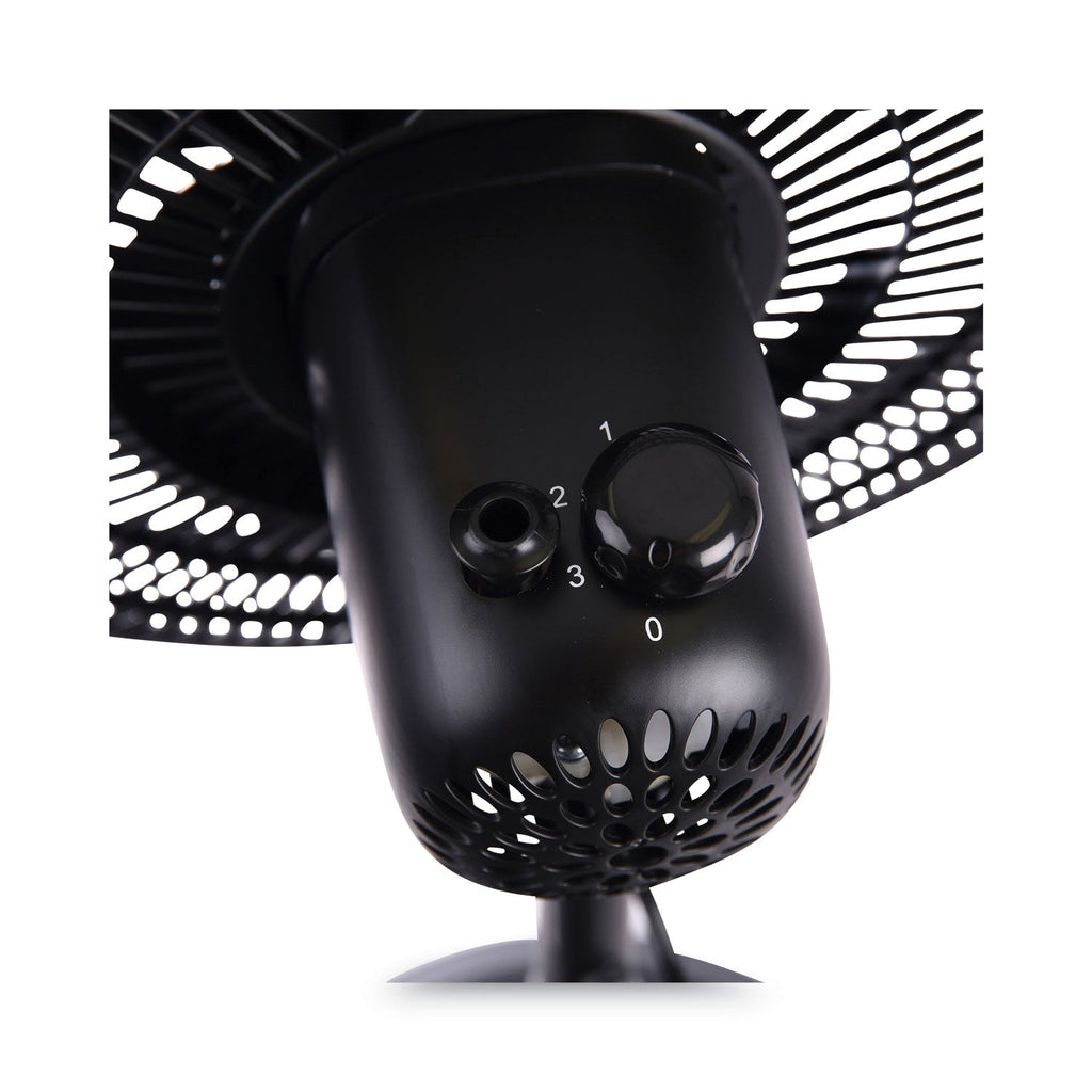 Alera 16" 3-Speed Oscillating Pedestal Stand Fan, Metal, Plastic, Black
