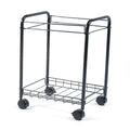 Safco Desk Side File Cart, Metal, 1 Shelf, 1 Bin, 17.5" x 13" x 22", Black