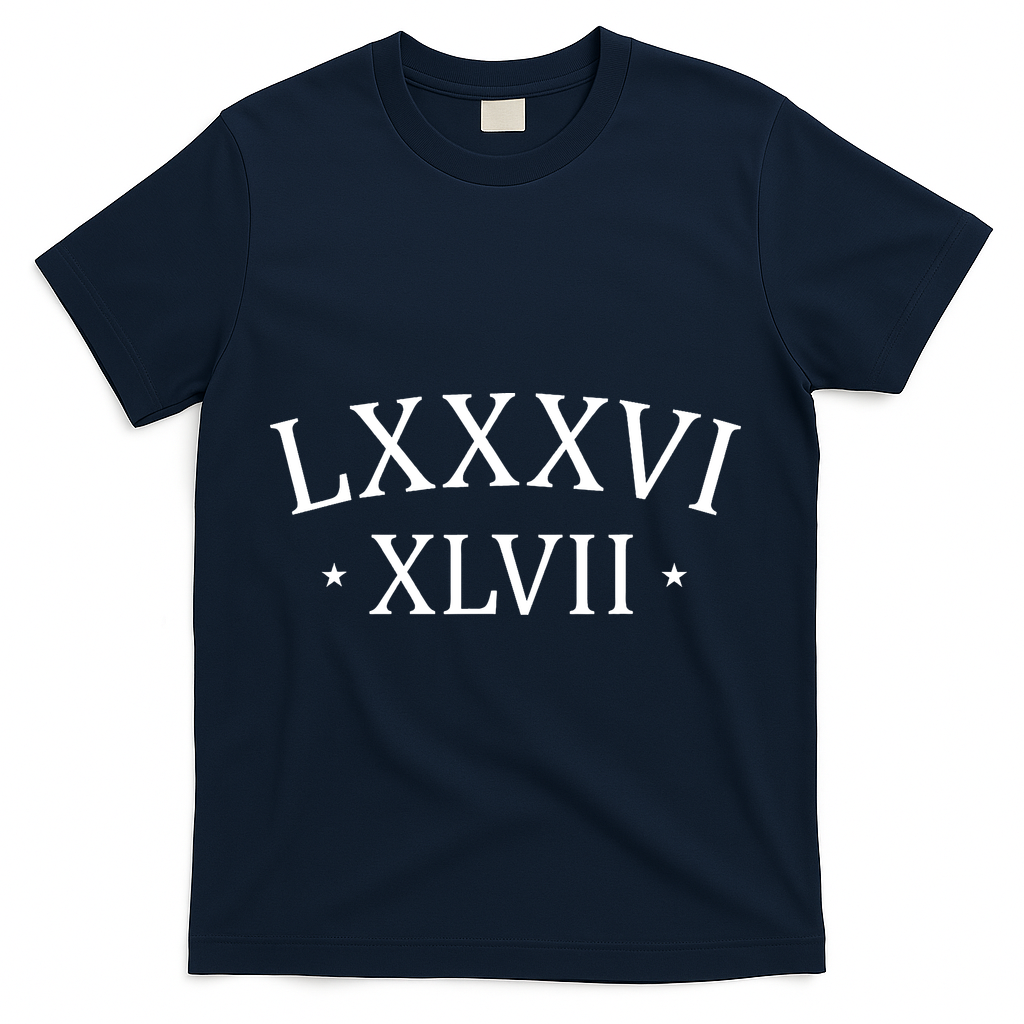 86 47 LXXXVI XLVII Roman Numerals Subtle Anti Trump T-Shirt