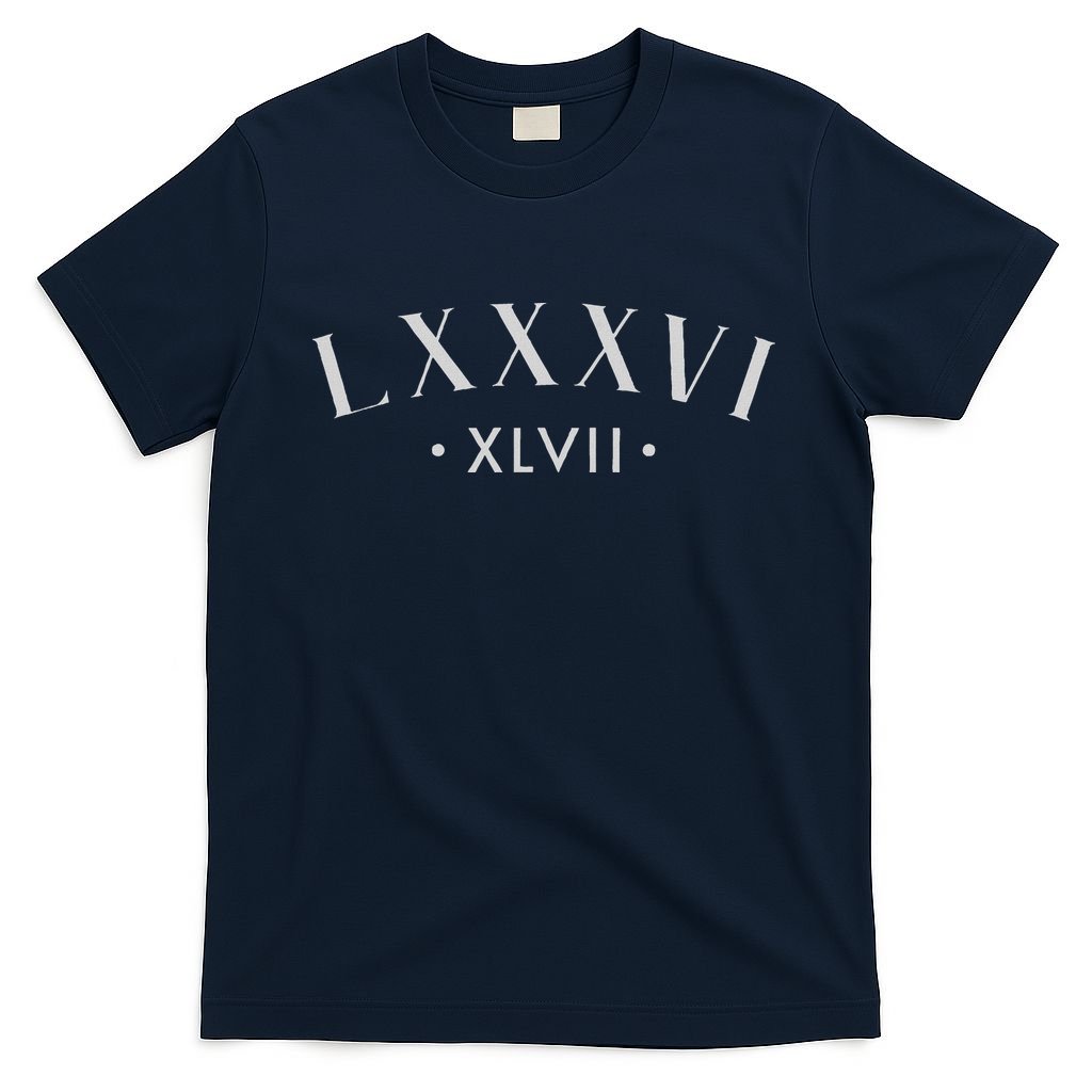 86 47 Roman Numerals Lxxxvi Xlvii 8647 Subtle Anti Trump T-Shirt