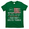 8647 Anti Trump Foxtrots Deltas Tangos Impeach 47 86 47 Flag T-Shirt