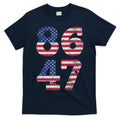 8647 Subtle Anti Trump Ironic Distressed Usa Flag T-Shirt