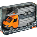 "Mercedes-Benz Sprinter", Collectable Trucks, Flatbed Truck with trailer orange