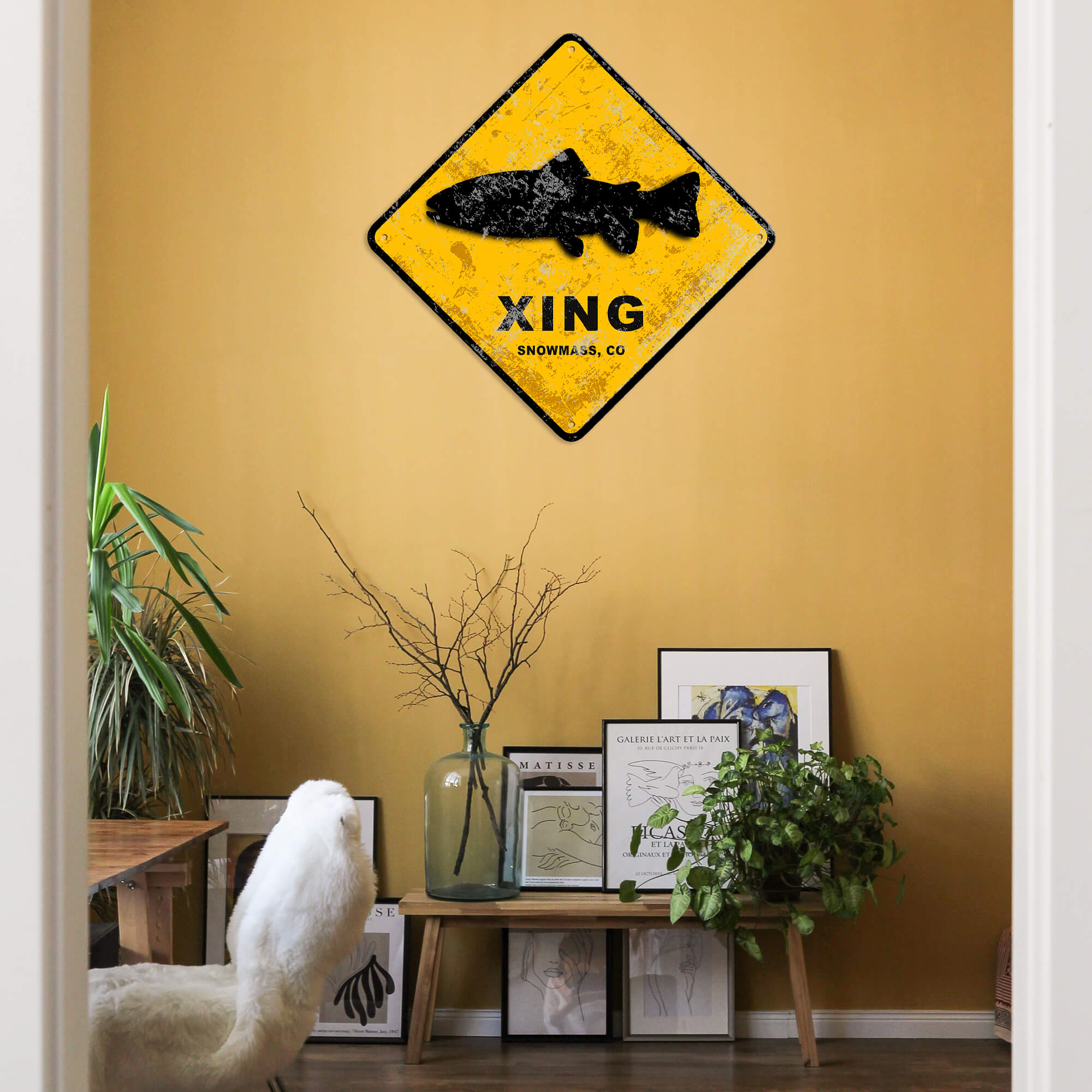 Fish Crossing - Metal Wall Art