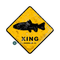 Fish Crossing - Metal Wall Art