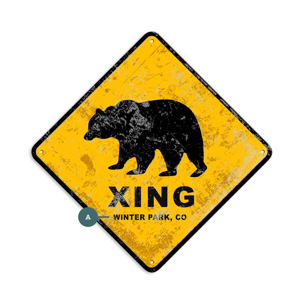 Grizzly Crossing - Metal Wall Art