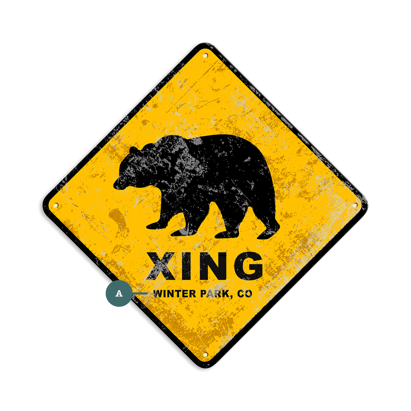 Grizzly Crossing - Metal Wall Art