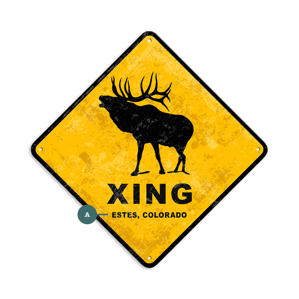 Elk Crossing - Metal Wall Art