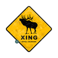 Elk Crossing - Metal Wall Art