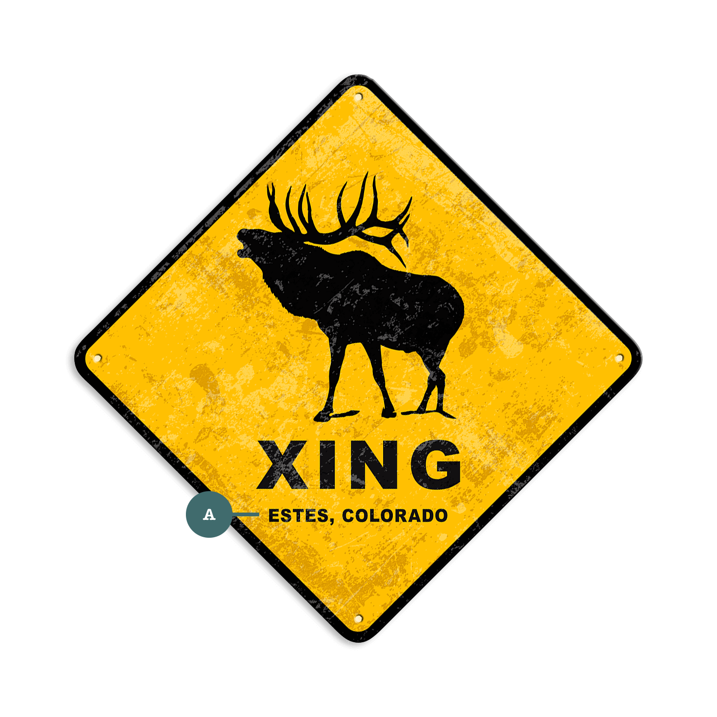 Elk Crossing - Metal Wall Art