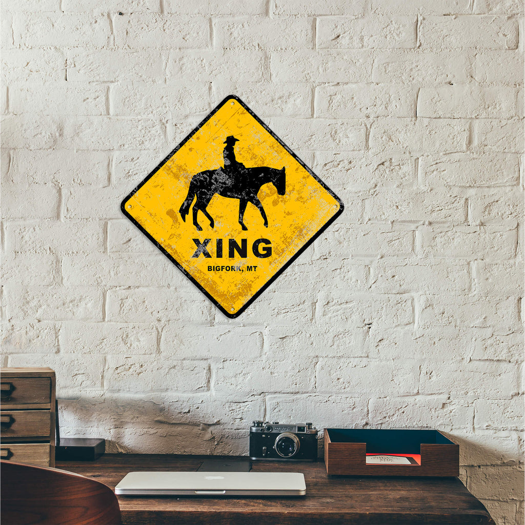 Cowboy Crossing - Metal Wall Art