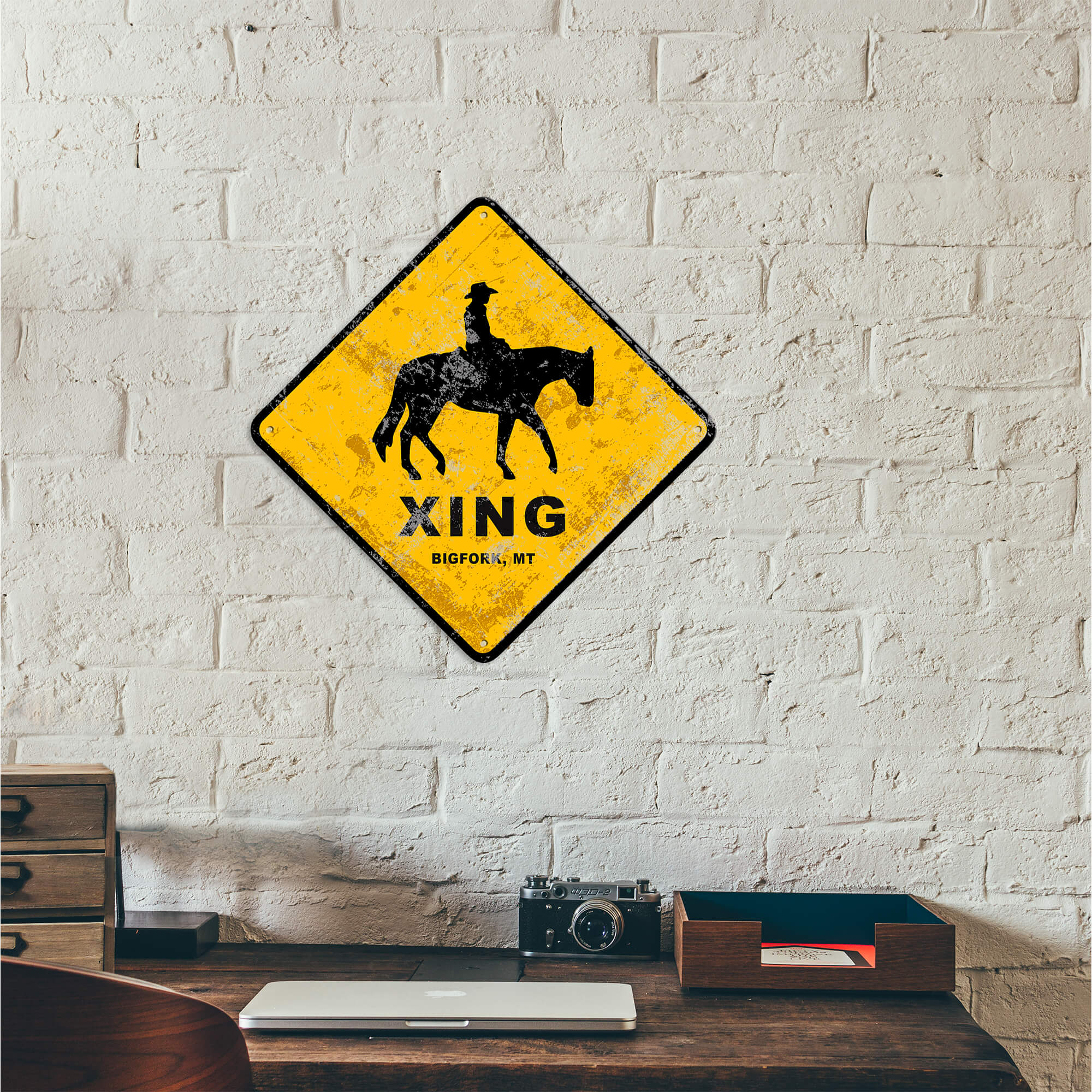 Cowboy Crossing - Metal Wall Art