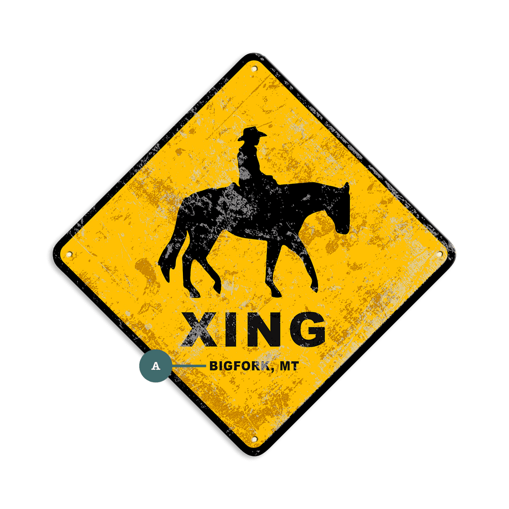 Cowboy Crossing - Metal Wall Art