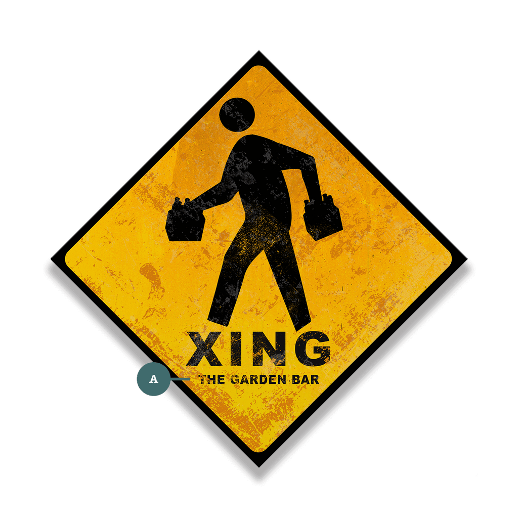 Beer Crossing - Metal Wall Art
