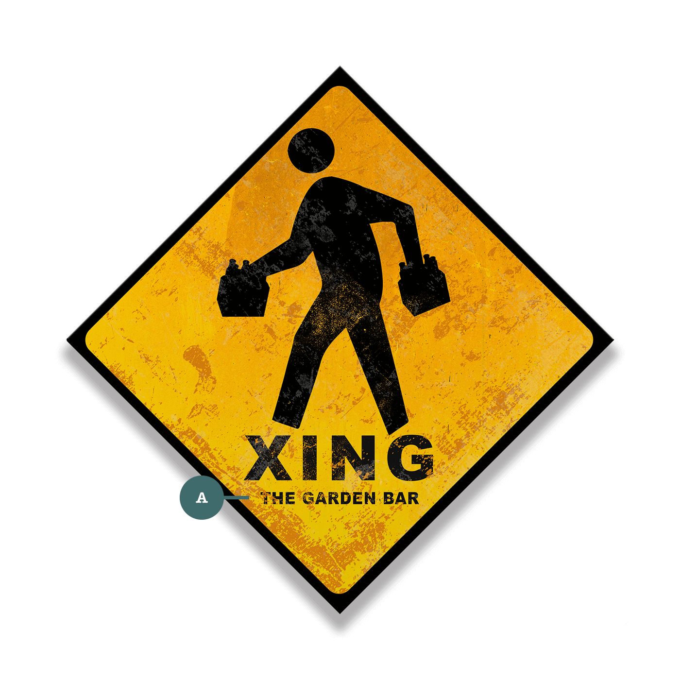 Beer Crossing - Metal Wall Art
