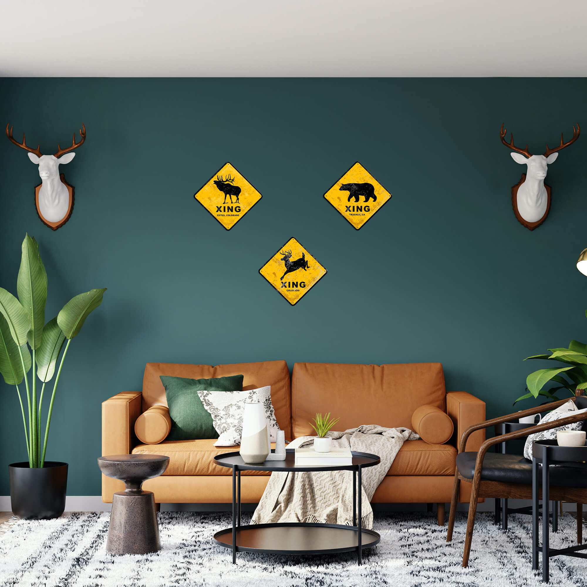 Deer Crossing - Metal Wall Art