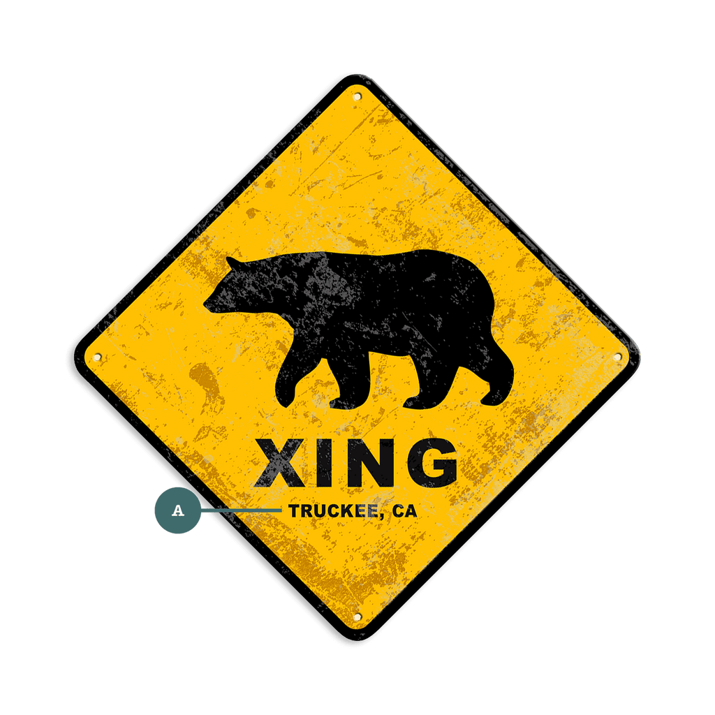 Black Bear Crossing - Metal Wall Art