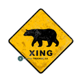 Black Bear Crossing - Metal Wall Art