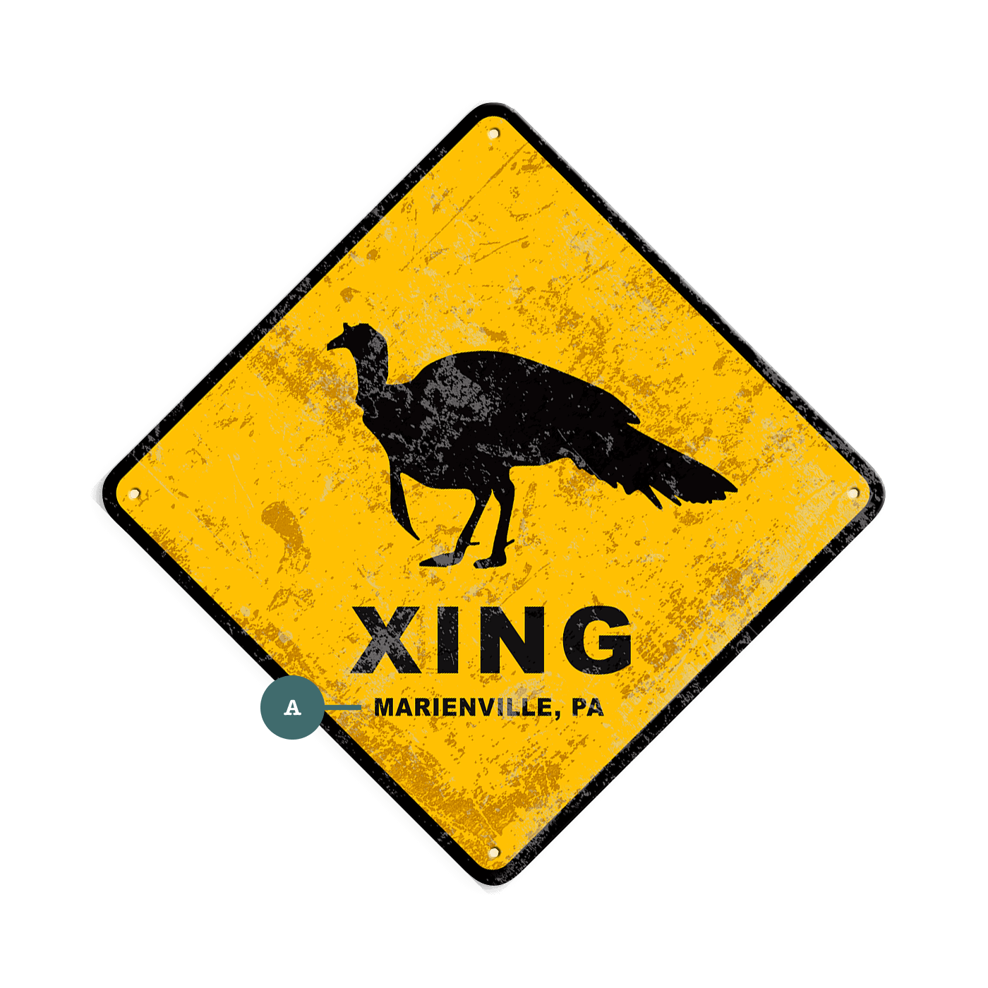 Turkey Crossing - Metal Wall Art