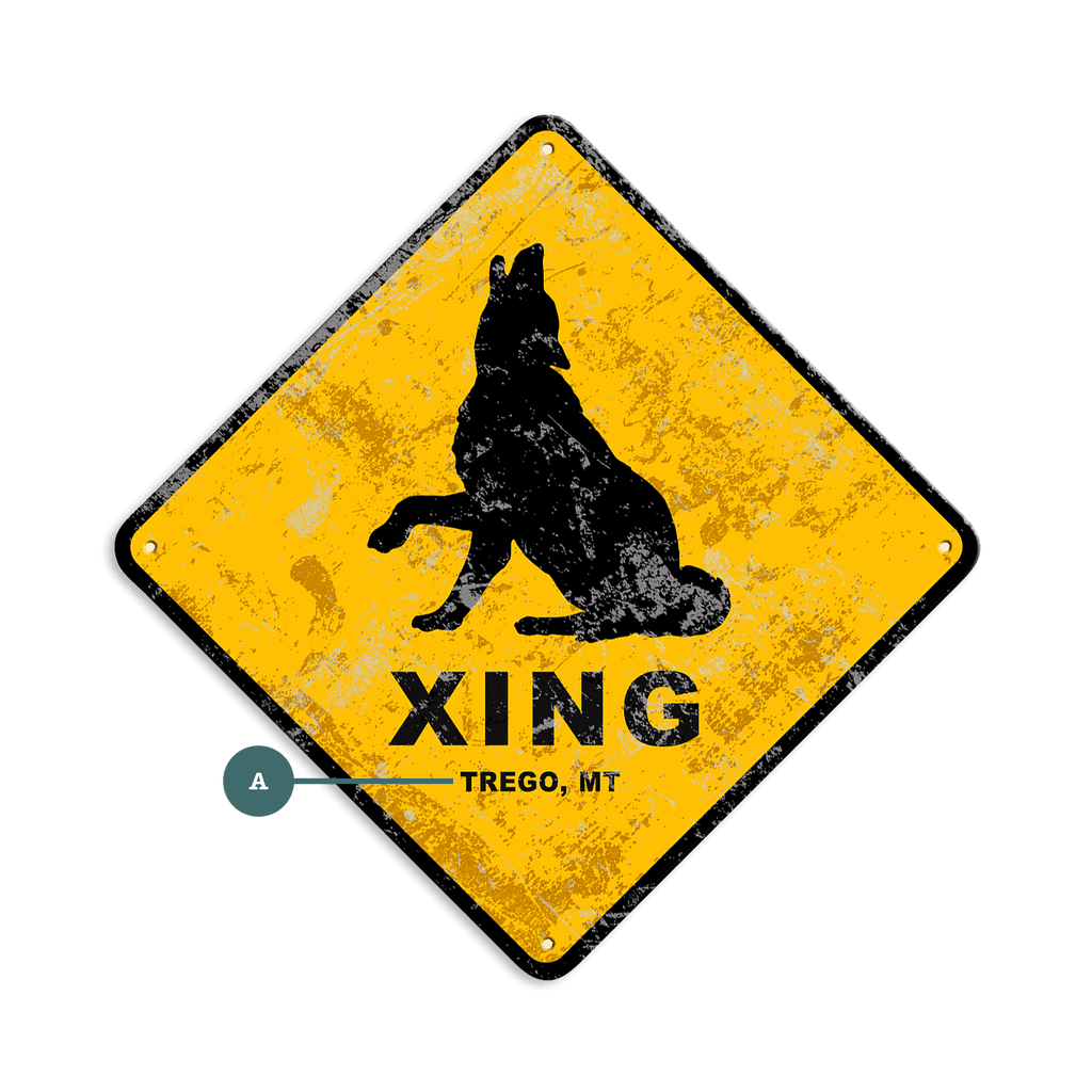 Wolf Crossing - Metal Wall Art