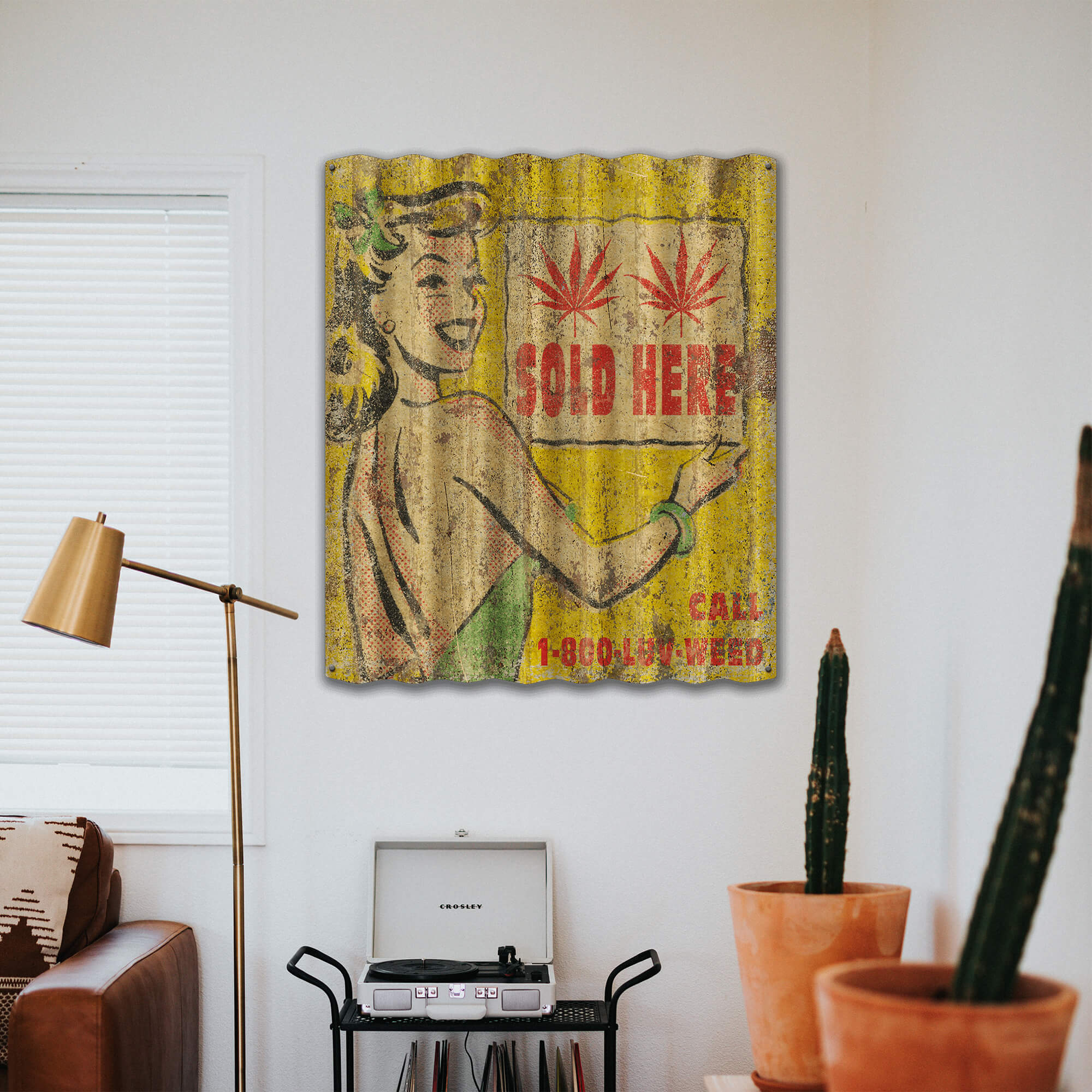 Weed Sold Here - Corrugated Metal Wall Art