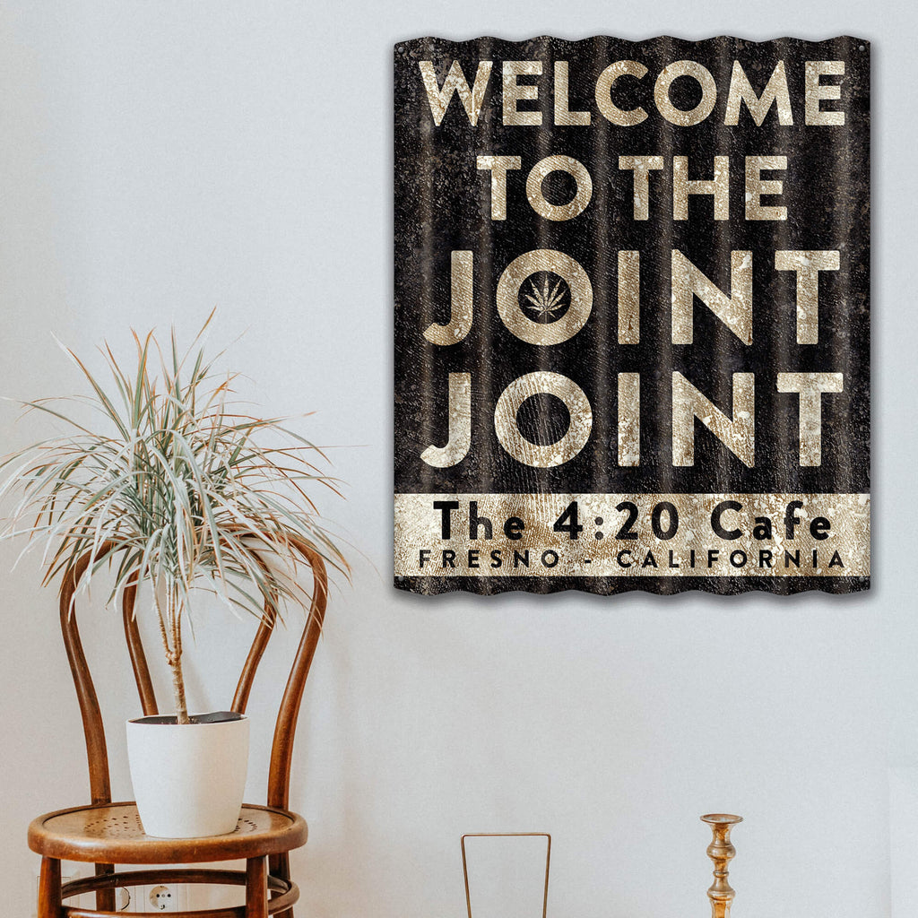 Welcome to the Joint Joint - Corrugated Metal Wall Art
