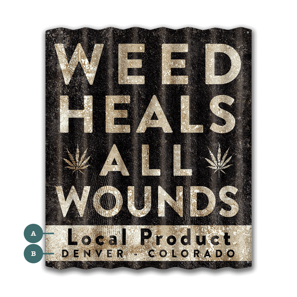 Weed Heals All Wounds - Wall Art