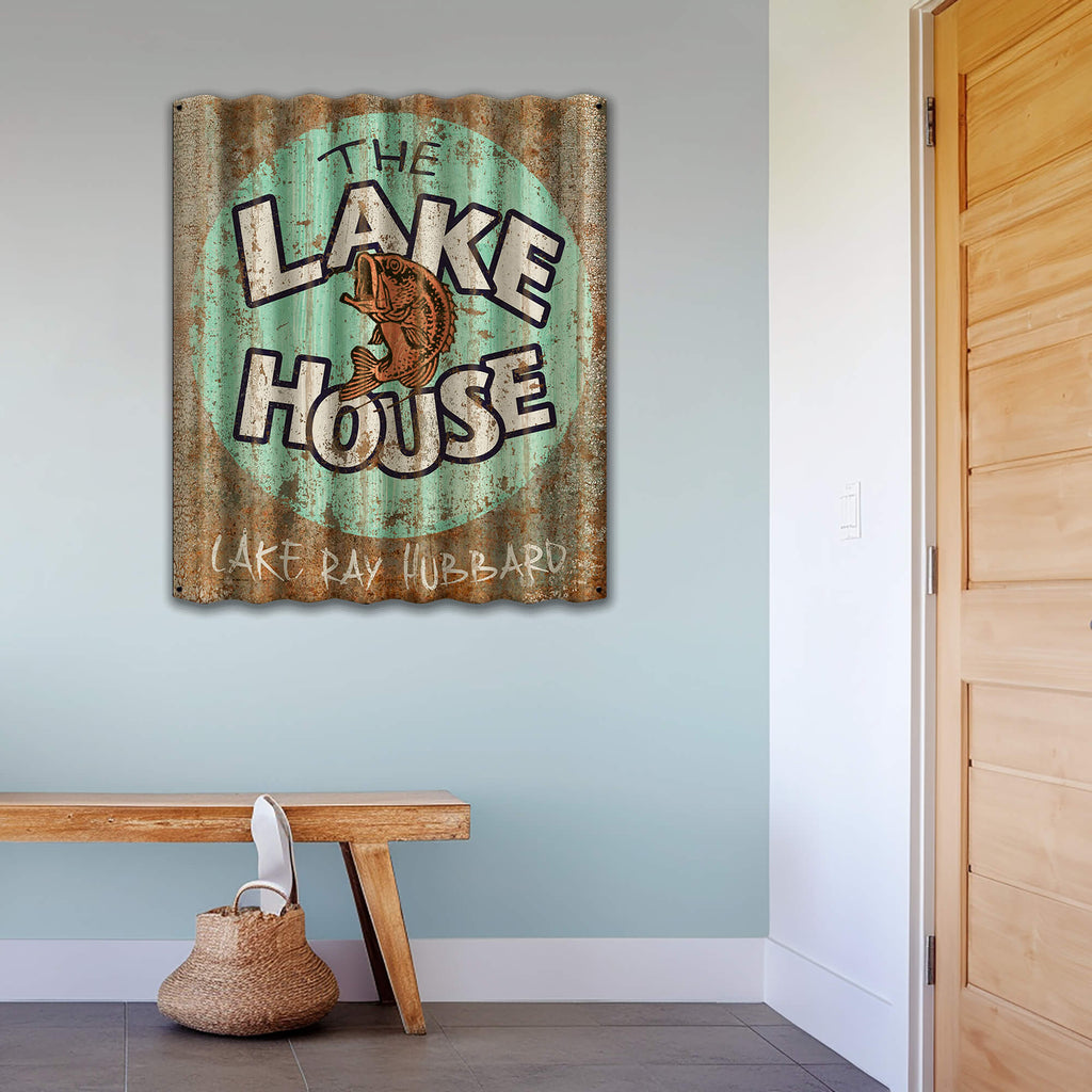 The Lake House - Corrugated Metal Wall Art