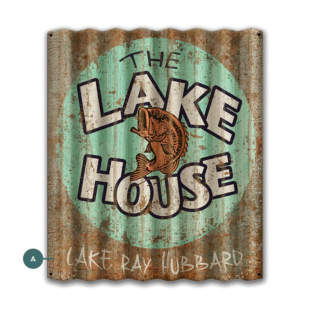 The Lake House - Corrugated Metal Wall Art