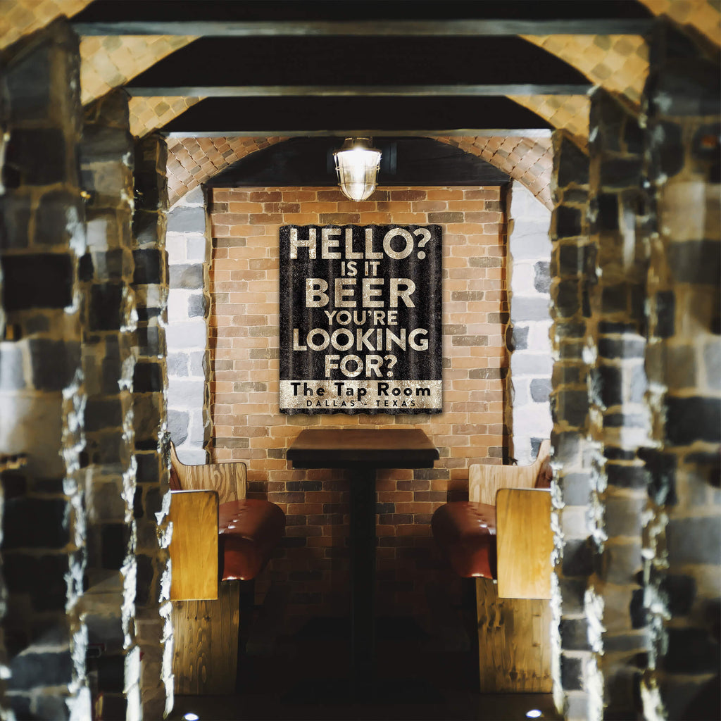 Is It Beer You're Looking For: Personalized - Corrugated Metal Wall Art