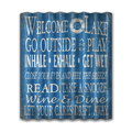 Welcome to the Lake: Blue Generic - Corrugated Metal Wall Art