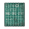 Welcome to the Lake: Green Generic - Corrugated Metal Wall Art