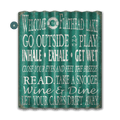 Welcome to the Lake: Green Personalized - Corrugated Metal Wall Art