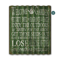 Welcome to the Garden - Corrugated Metal Wall Art