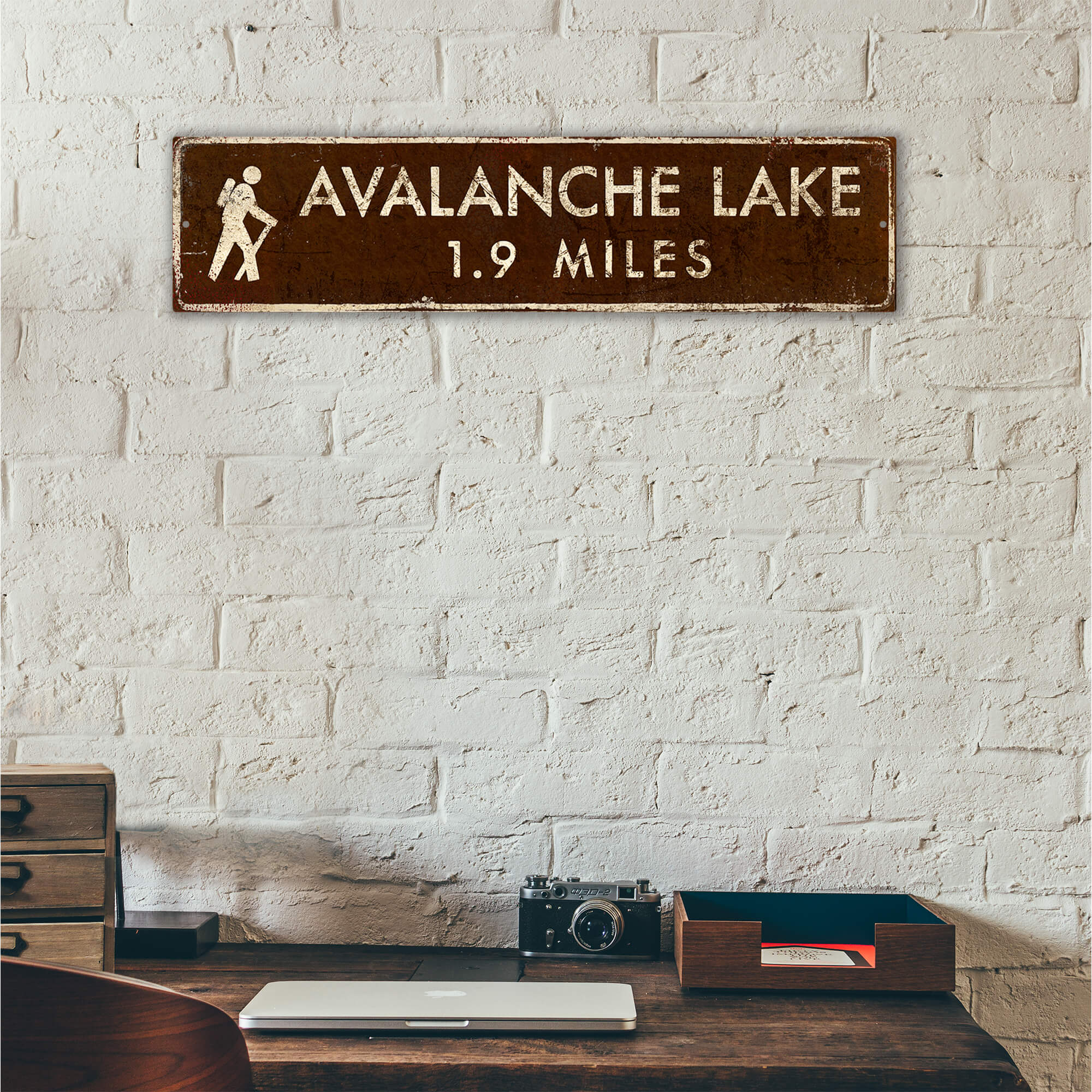 Landmark Hiker Custom Signs: Brown 2 - Wall Decor
