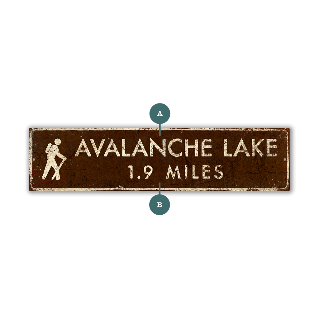Landmark Hiker Custom Signs: Brown 2 - Wall Decor