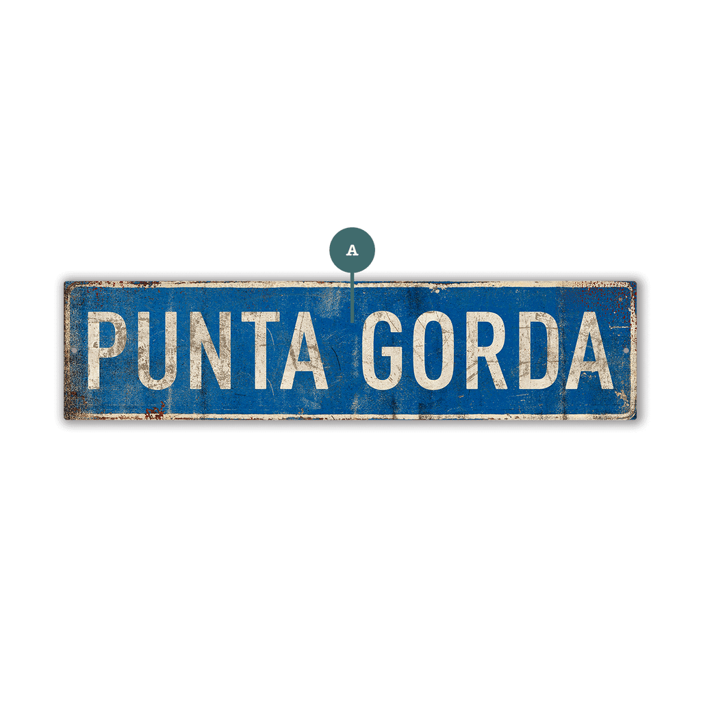 Landmark Classic Custom Signs: Blue 1 - Wall Decor