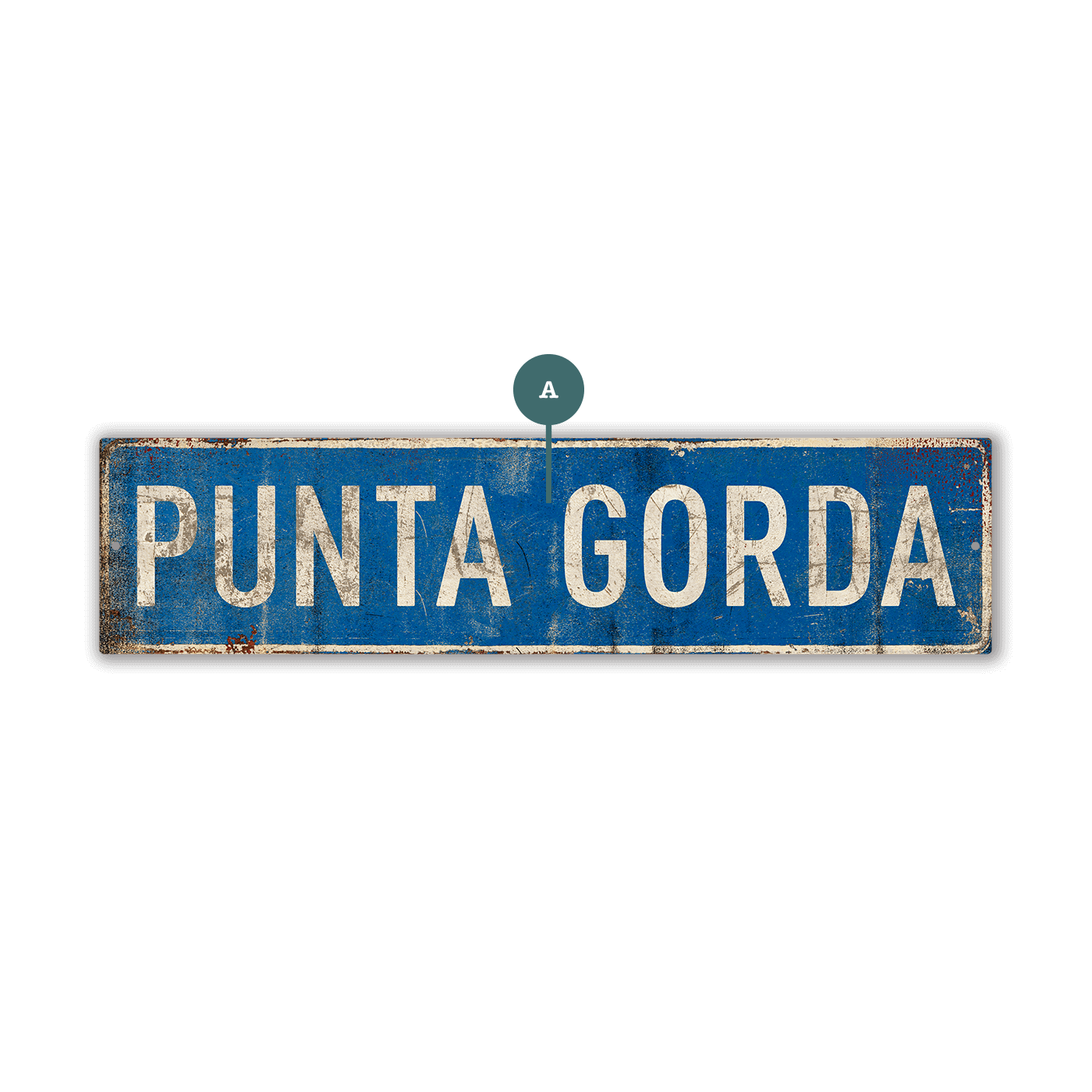Landmark Classic Custom Signs: Blue 1 - Wall Decor