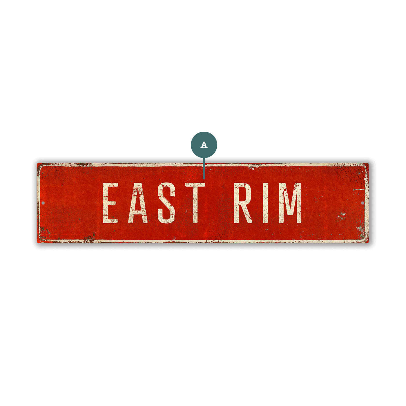 Landmark Classic Custom Signs: Red 1 - Wall Decor